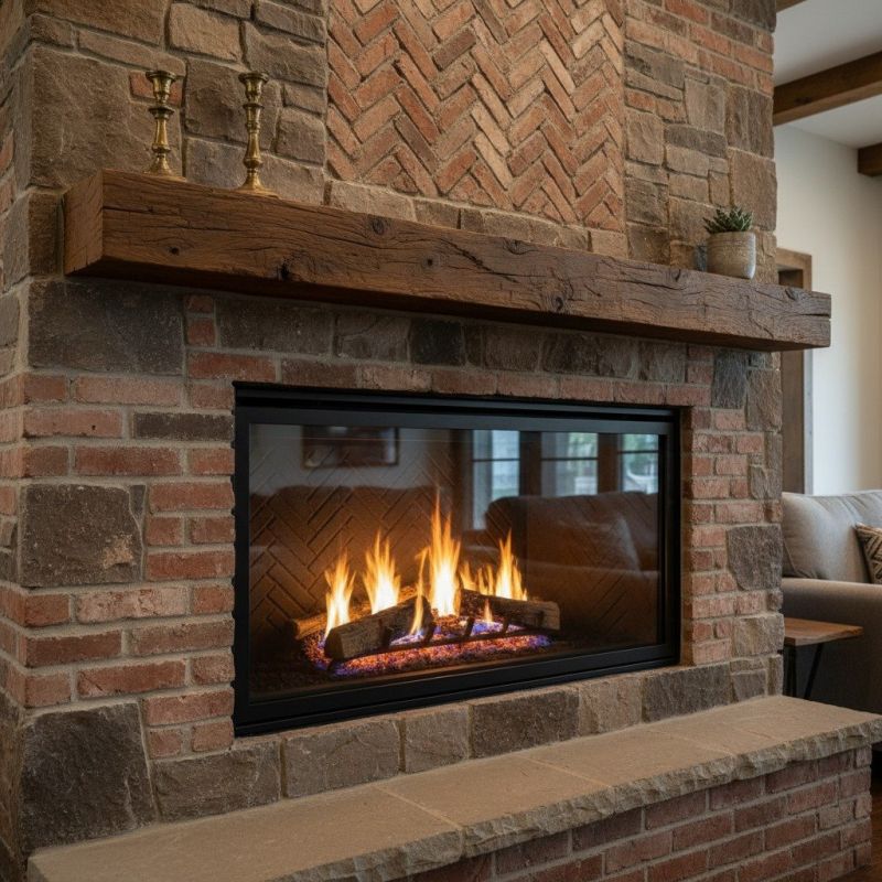 Brick Fireplace Installation