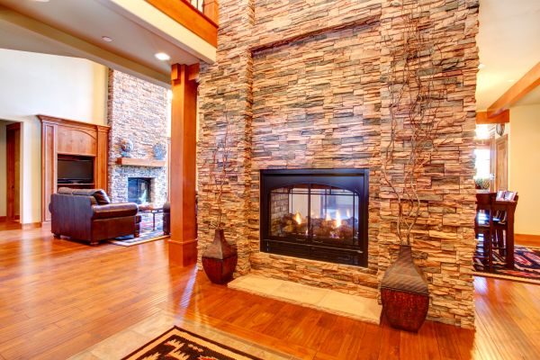Stone Hearth Installation in Asheville